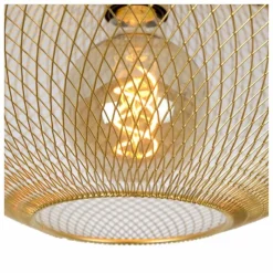 Lampes Dorées-Luminaires Lucide Plafonnier Lucide MESH Or, Laiton, 1 lumière