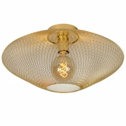 Lampes Dorées-Luminaires Lucide Plafonnier Lucide MESH Or, Laiton, 1 lumière