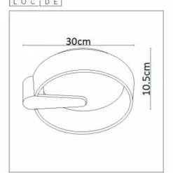 Luminaires Scandinaves-Luminaires Lucide Plafonnier Lucide MIAMI LED Noir, 1 lumière