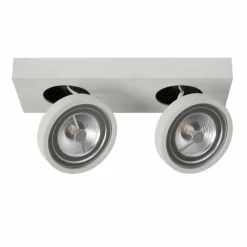 Lampes Industrielles-Luminaires Lucide Plafonnier Lucide NENAD AR111 LED Blanc, 2 lumières