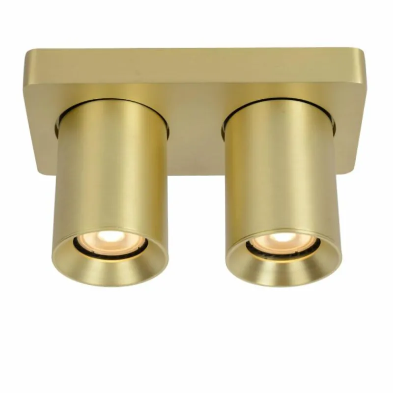 Lampes Dorées-Luminaires Lucide Plafonnier Lucide NIGEL LED Or, Laiton, 2 lumières