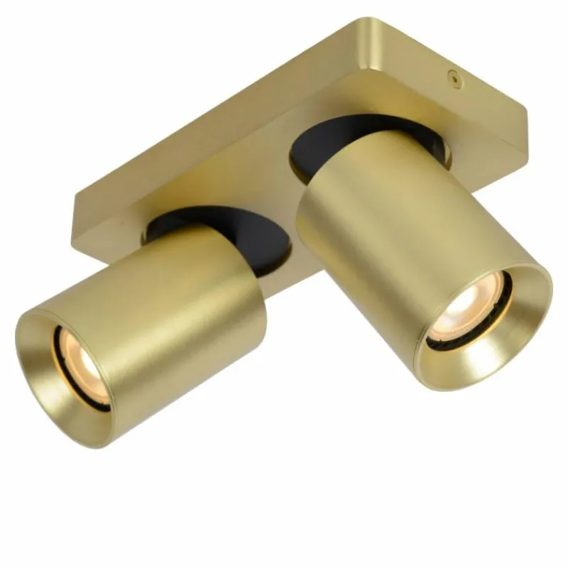 Lampes Dorées-Luminaires Lucide Plafonnier Lucide NIGEL LED Or, Laiton, 2 lumières