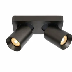 Luminaires Lucide Plafonnier Lucide NIGEL LED Acier inoxydable, Noir, 2 lumières* Spots Et Projecteurs
