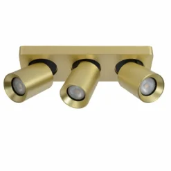 Lampes Dorées-Luminaires Lucide Plafonnier Lucide NIGEL LED Or, Laiton, 3 lumières