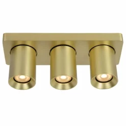Lampes Dorées-Luminaires Lucide Plafonnier Lucide NIGEL LED Or, Laiton, 3 lumières