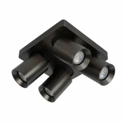 Luminaires Lucide Plafonnier Lucide NIGEL LED Acier inoxydable, Noir, 4 lumières* Éclairage Led