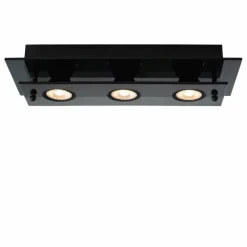 Luminaires Lucide Plafonnier Lucide OKNO Noir, 3 lumières