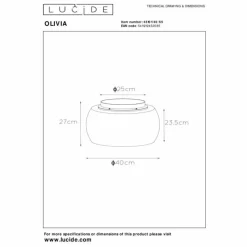 Suspension Verre Fumé-Luminaires Lucide Plafonnier Lucide OLIVIA Noir, 3 lumières