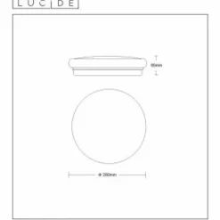 Luminaires Rustiques-Luminaires Lucide Plafonnier Lucide OTIS LED Blanc, 1 lumière