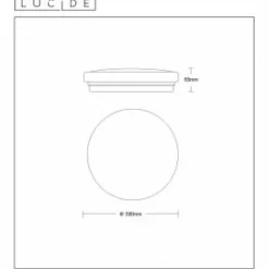 Luminaires Rustiques-Luminaires Lucide Plafonnier Lucide OTIS LED Blanc, 1 lumière