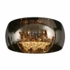 Suspension Verre Fumé-Luminaires Lucide Plafonnier Lucide PEARL Chrome, 6 lumières