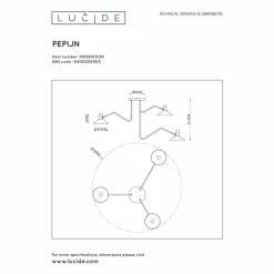 Luminaires Lucide Plafonnier Lucide PEPIJN Noir, 3 lumières* Plafonniers