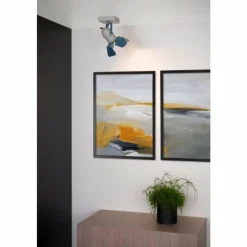 Luminaires Lucide Plafonnier Lucide PICTO Bleu, Gris, 1 lumière* Plafonniers