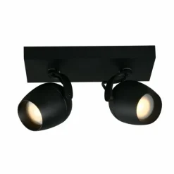 Luminaires Lucide Plafonnier Lucide PRESTON Noir, 2 lumières* Spots Et Projecteurs