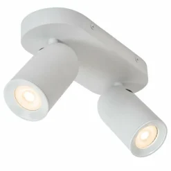 Luminaires Lucide Plafonnier Lucide PUNCH Blanc, 2 lumières* Spots Et Projecteurs