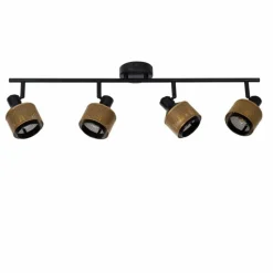 Lampes Dorées-Luminaires Lucide Plafonnier Lucide RAFA Noir, 4 lumières
