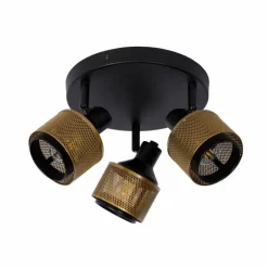 Lampes Dorées-Luminaires Lucide Plafonnier Lucide RAFA Noir, 3 lumières