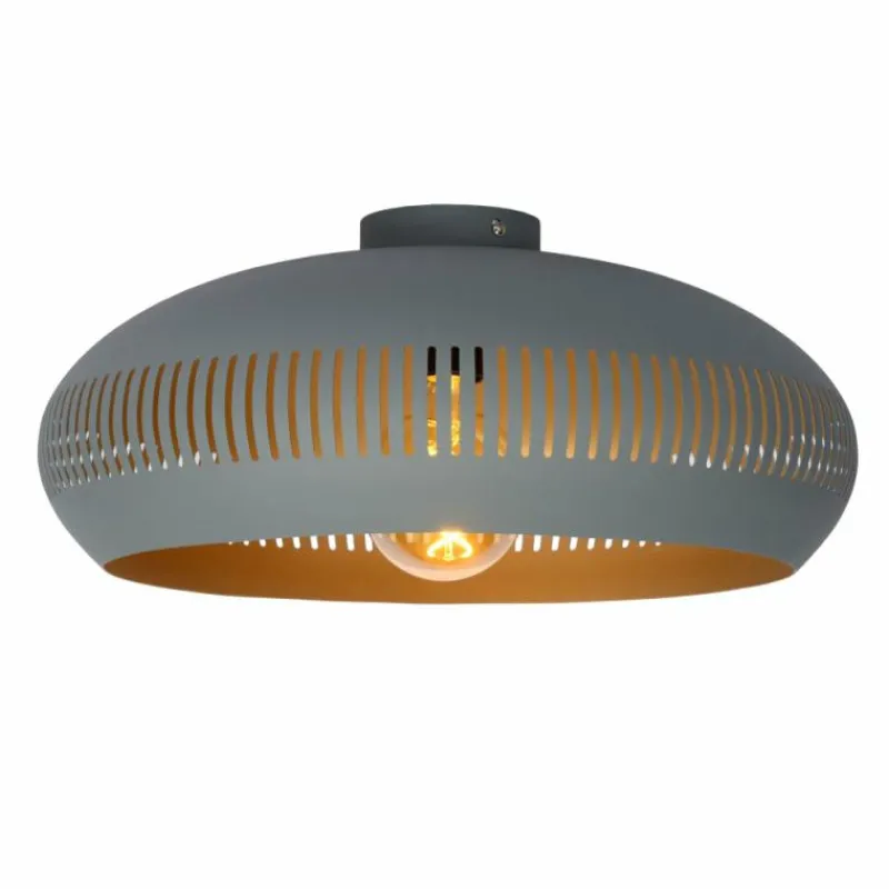 Lampes Vintages & Rétros-Luminaires Lucide Plafonnier Lucide RAYCO Gris, 1 lumière
