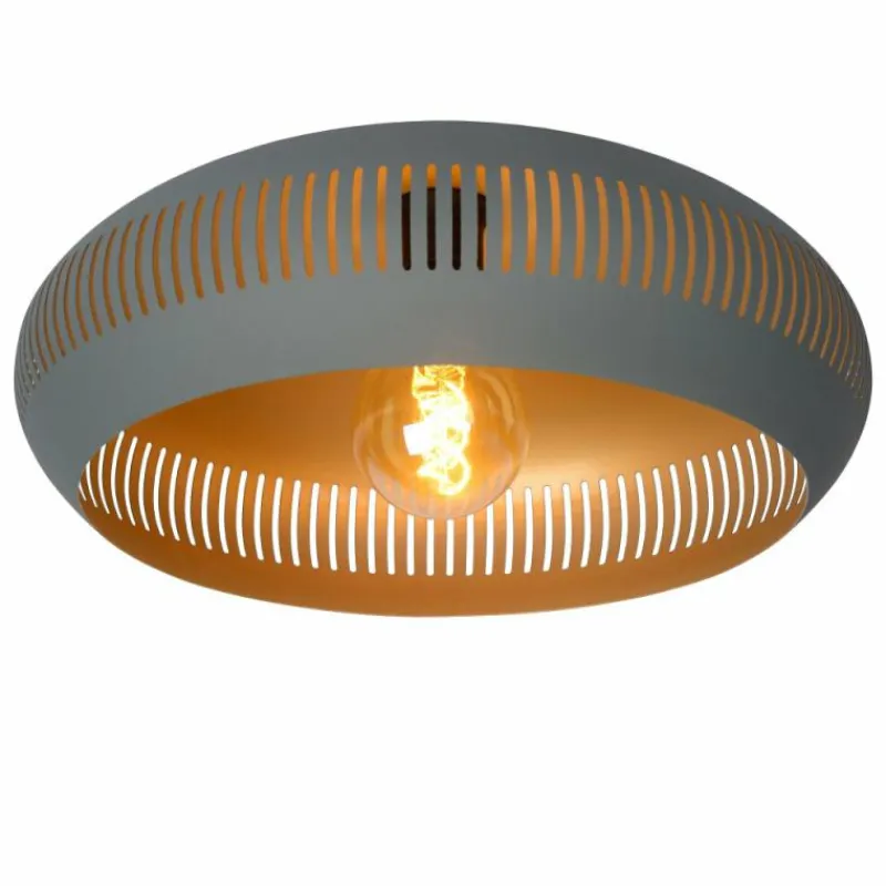 Lampes Vintages & Rétros-Luminaires Lucide Plafonnier Lucide RAYCO Gris, 1 lumière