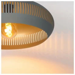Lampes Vintages & Rétros-Luminaires Lucide Plafonnier Lucide RAYCO Gris, 1 lumière