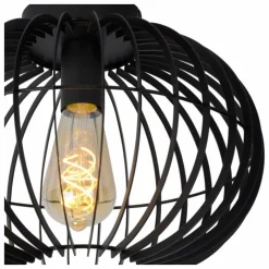 Luminaires Scandinaves-Luminaires Lucide Plafonnier Lucide REDA Noir, 1 lumière