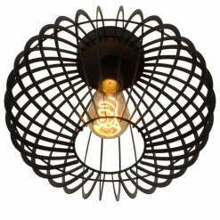 Luminaires Scandinaves-Luminaires Lucide Plafonnier Lucide REDA Noir, 1 lumière