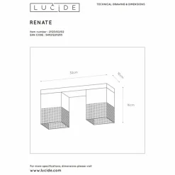 Lampes Dorées-Luminaires Lucide Plafonnier Lucide RENATE Noir, 2 lumières