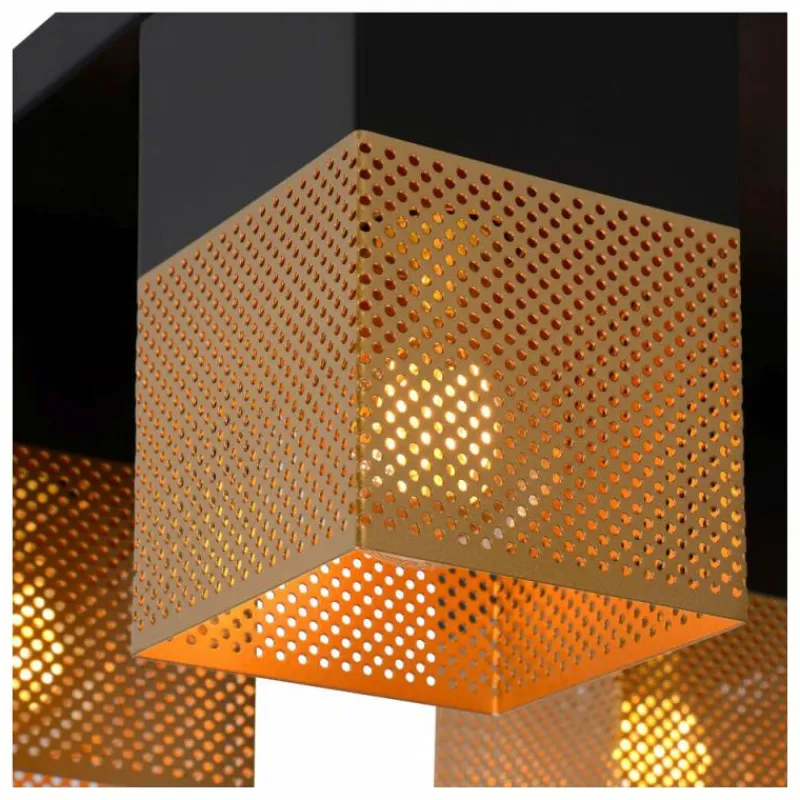 Lampes Dorées-Luminaires Lucide Plafonnier Lucide RENATE Noir, 4 lumières