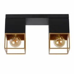 Lampe Turque-Luminaires Lucide Plafonnier Lucide RIXT Noir, 2 lumières