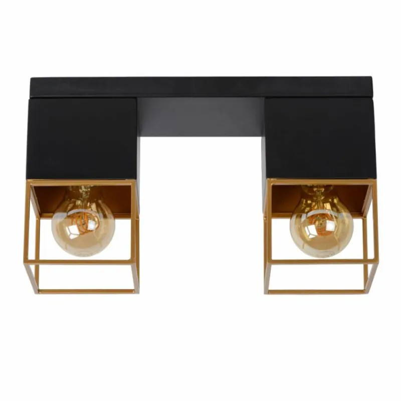 Lampe Turque-Luminaires Lucide Plafonnier Lucide RIXT Noir, 2 lumières