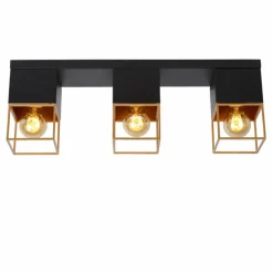 Lampe Turque-Luminaires Lucide Plafonnier Lucide RIXT Noir, 3 lumières