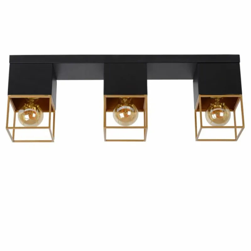 Lampe Turque-Luminaires Lucide Plafonnier Lucide RIXT Noir, 3 lumières