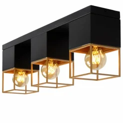 Lampe Turque-Luminaires Lucide Plafonnier Lucide RIXT Noir, 3 lumières