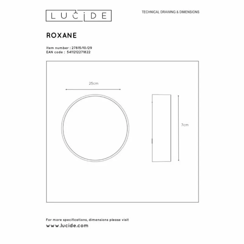 Luminaires Lucide Plafonnier Lucide ROXANE LED Anthracite, 1 lumière* Éclairage Led