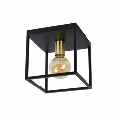 Luminaires Rustiques-Luminaires Lucide Plafonnier Lucide RUBEN Noir, 1 lumière