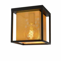 Lampes Dorées-Luminaires Lucide Plafonnier Lucide SANSA Noir, 1 lumière