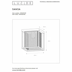 Lampes Dorées-Luminaires Lucide Plafonnier Lucide SANSA Noir, 1 lumière