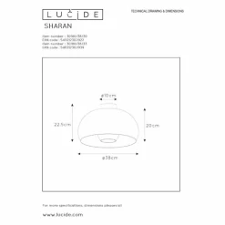Luminaires Lucide Plafonnier Lucide SHARAN Noir, 1 lumière* Plafonniers