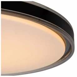 Suspension Verre Fumé-Luminaires Lucide Plafonnier Lucide SILAS LED Noir, 1 lumière