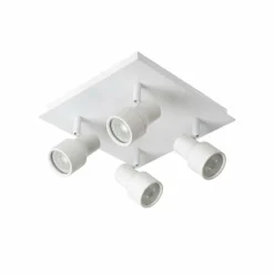 Luminaires Rustiques-Luminaires Lucide Plafonnier Lucide SIRENE LED Blanc, 4 lumières