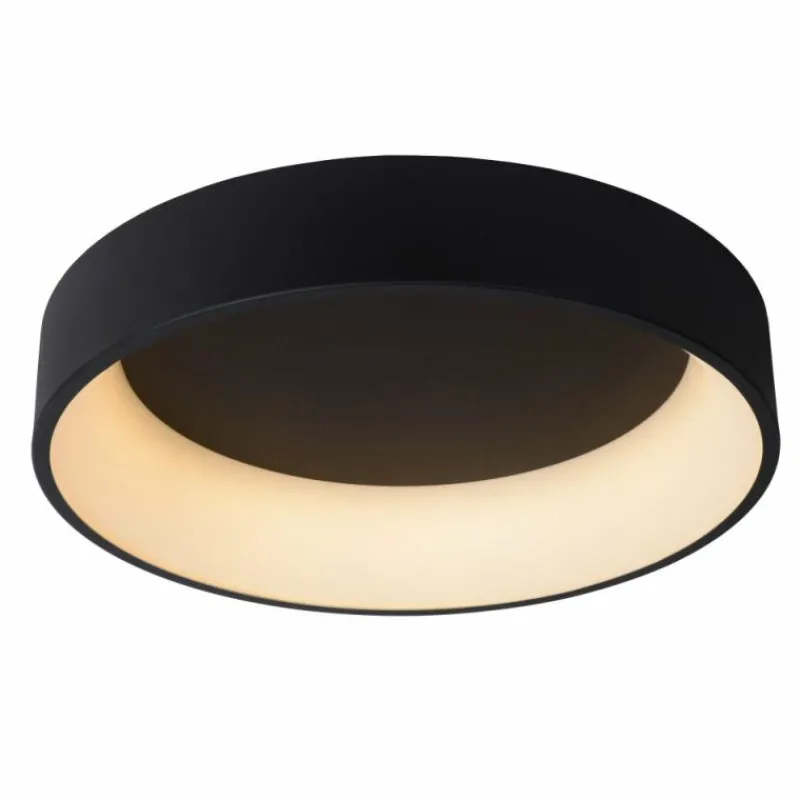 Lampes Vintages & Rétros-Luminaires Lucide Plafonnier Lucide TALOWE LED Noir, 1 lumière