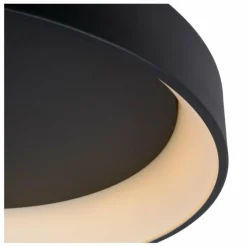 Lampes Vintages & Rétros-Luminaires Lucide Plafonnier Lucide TALOWE LED Noir, 1 lumière