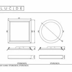 Luminaires Rustiques-Luminaires Lucide Plafonnier Lucide TENDO-LED Blanc, 1 lumière