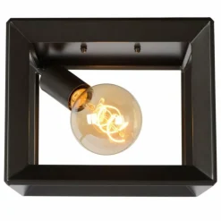Luminaires Rustiques-Luminaires Lucide Plafonnier Lucide THOR Gris, 1 lumière