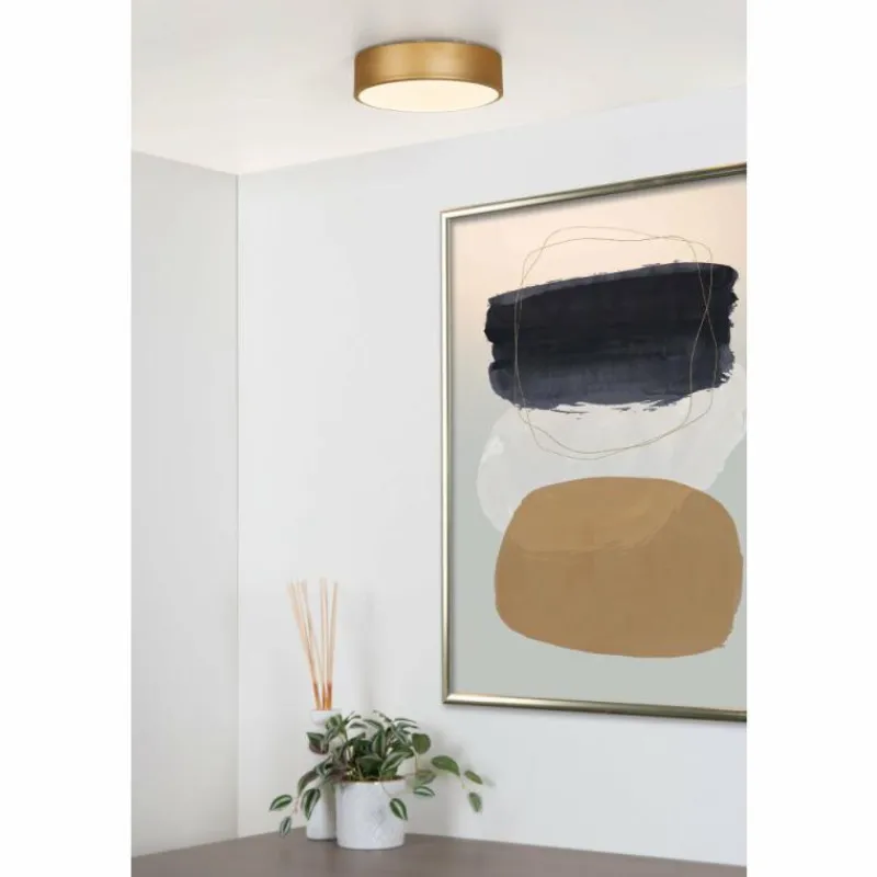 Lampes Dorées-Luminaires Lucide Plafonnier Lucide UNAR LED Or, Laiton, 1 lumière