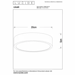 Luminaires Lucide Plafonnier Lucide UNAR LED Noir, 1 lumière* Éclairage Led