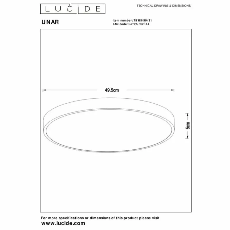 Luminaires Lucide Plafonnier Lucide UNAR LED Blanc, 1 lumière* Éclairage Led