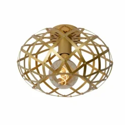 Lampes Dorées-Luminaires Lucide Plafonnier Lucide WOLFRAM Or, Laiton, 1 lumière