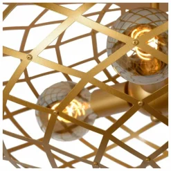 Lampes Dorées-Luminaires Lucide Plafonnier Lucide WOLFRAM Or, Laiton, 3 lumières