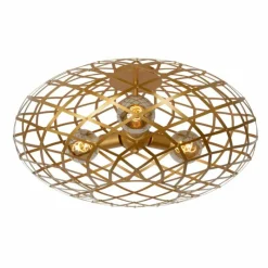 Lampes Dorées-Luminaires Lucide Plafonnier Lucide WOLFRAM Or, Laiton, 3 lumières